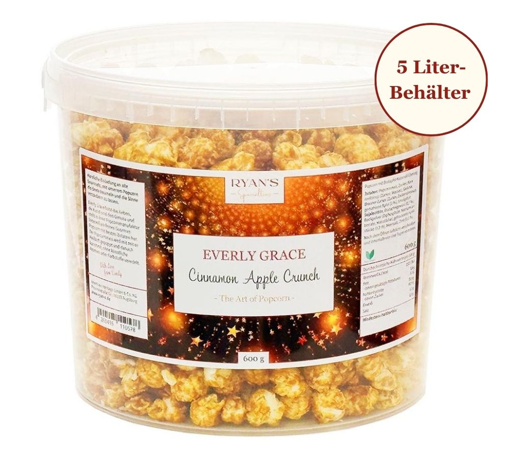 Popcorn Cinnamon Apple Crunch Cup von Everly Grace kaufen | süß, fruchtiger Apfel mit Zimt | Perfekt für das Kino zu Hause