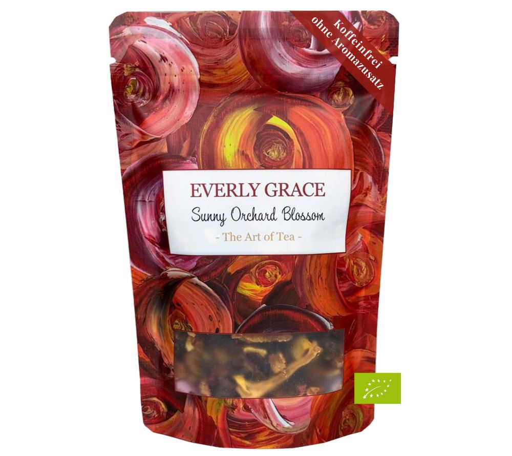 Sunny Orchard Blossom Tee von Everly Grace Bio-Früchtetee für natürlichen Genuss. reine Qualität, ohne künstliche Aromen. harmonisches Geschmackserlebnis