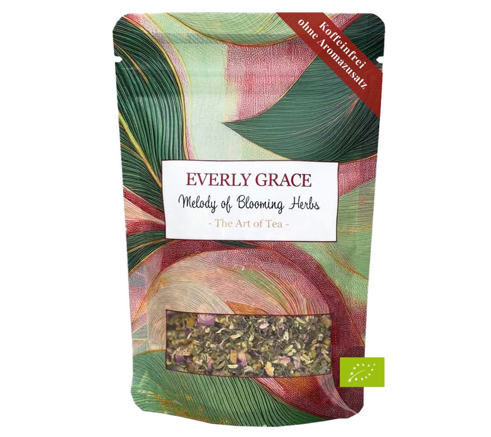 Melody of Blooming Herbs Tee von Everly Grace. Natürlicher Kräutergenuss für Ihr Sortiment: exquisiter, harmonischer Bio-Kräutertee