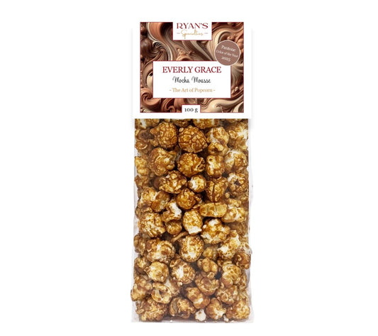 Popcorn – Mocha Mousse von Everly Grace kaufen | Exklusives Gourmet-Popcorn | Espresso&Schokolade | Hochwertige Zutaten | Knusprig & luftig | EU-weiter Versand