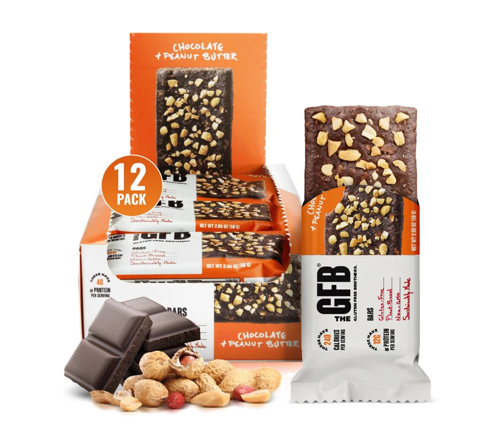 Proteinreicher Genuss: Chocolate Peanut Butter Bar von GFB – vegan, glutenfrei, nachhaltig und ideal für bewusste Snack-Konzepte.