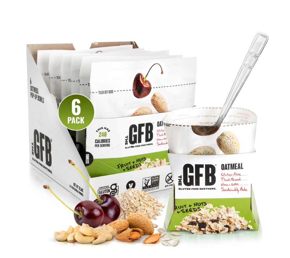 Fruit, Nuts & Seeds Oatmeal – glutenfrei, vegan & proteinreich. Natürliches Power-Frühstück mit Früchten, Nüssen & Samen – perfekt für To-go-Angebote.