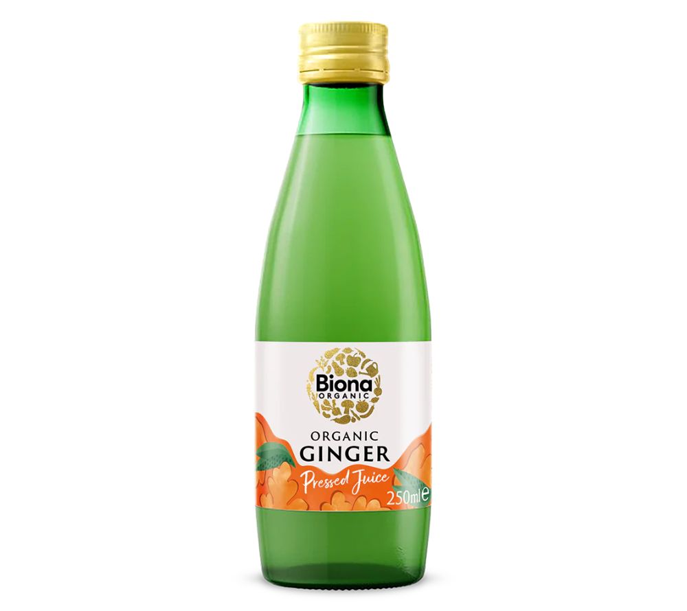 Biona Organic Ginger Juice online bei Ryan's Specialties B2B kaufen – 100 % Bio-Ingwer, intensiv-aromatisch & vielseitig für Handel & Gastronomie.