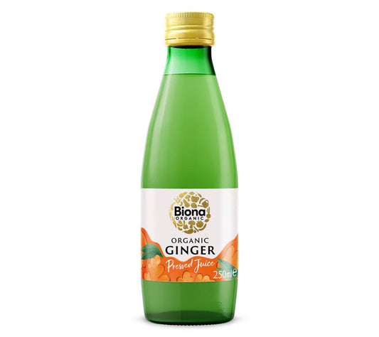 Biona Organic Ginger Juice online bei Ryan's Specialties B2B kaufen – 100 % Bio-Ingwer, intensiv-aromatisch & vielseitig für Handel & Gastronomie.