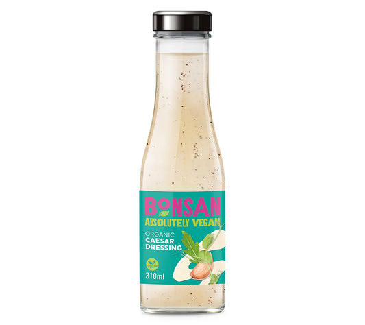 Caesar Dressing in Bio-Qualität von Bonsan kaufen | Cremig und würzig, vegan | Ideal zu Salaten, Gemüsegerichten oder als Dip | EU-weiter Versand