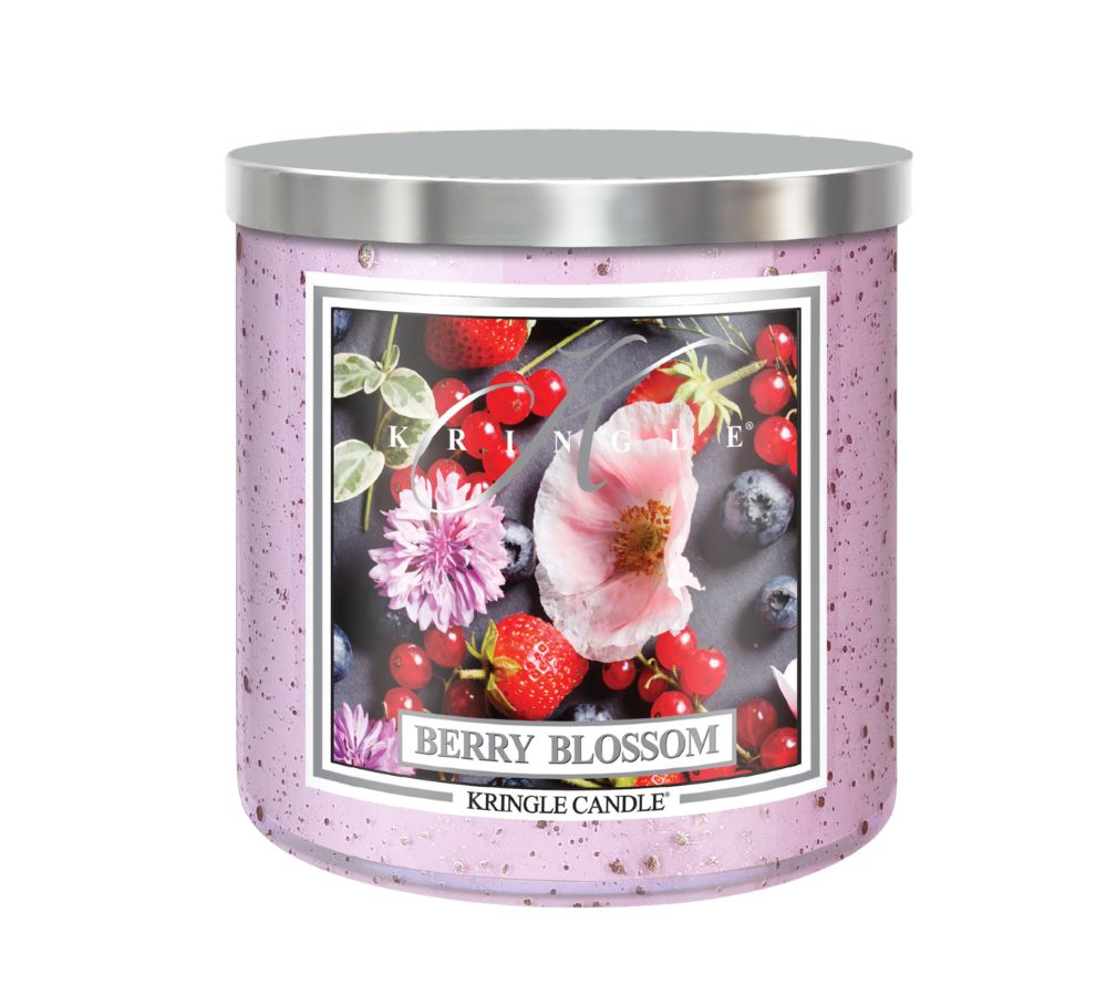 Berry Blossom Duftkerze im Glas mit fruchtigen Beerennoten und floralen Blütenakzenten für eine frische Frühlingsatmosphäre