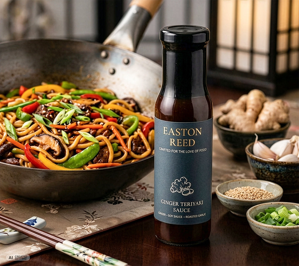 Ginger Teriyaki Sauce zu Gemüsewok