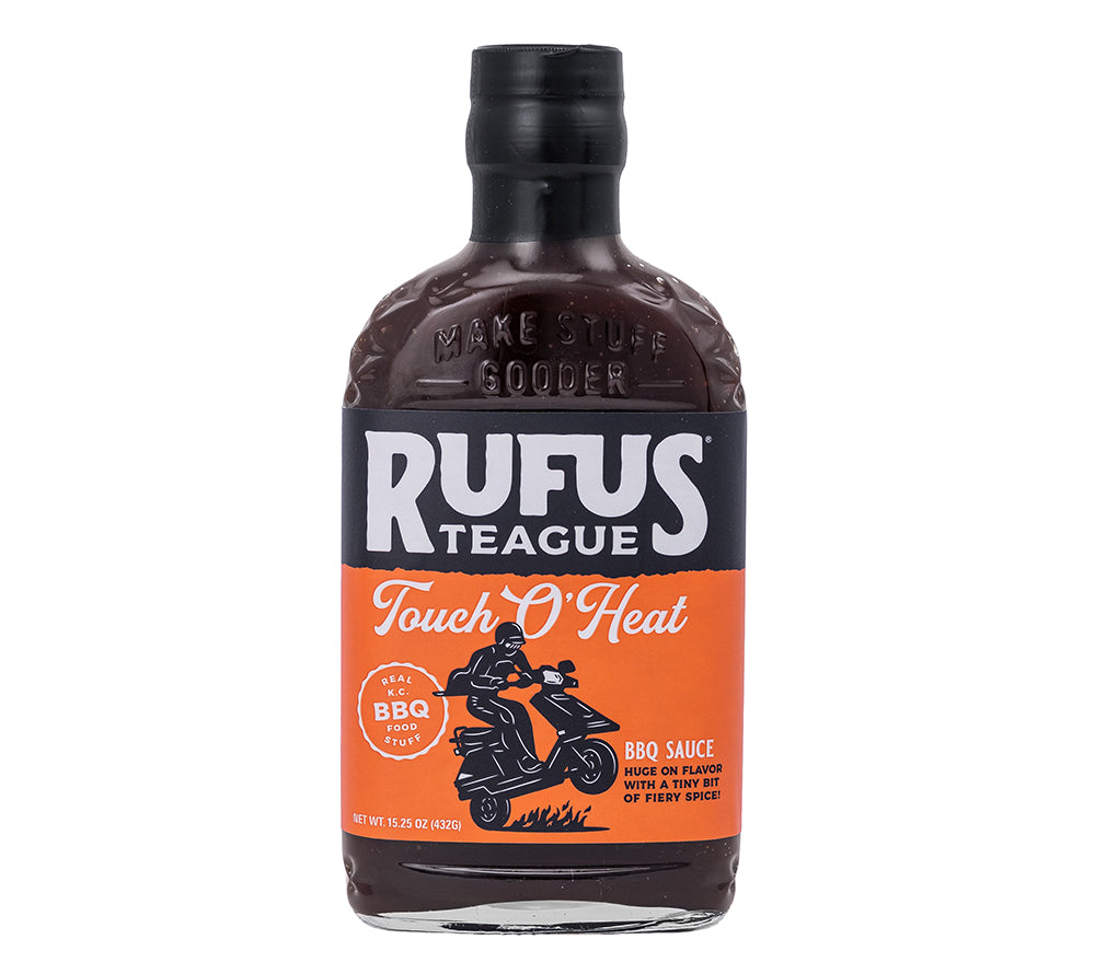 Viel Geschmack, wenig Schärfe: Rufus Teague Touch O’ Heat BBQ Sauce ist die perfekte BBQ-Sauce für alle, die Aroma mit einem kleinen Kick suchen.