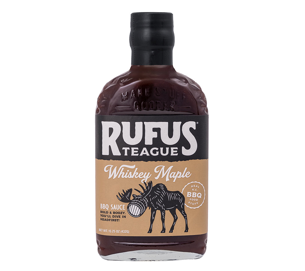 Die Rufus Teague Whiskey Maple BBQ Sauce kombiniert würzigen BBQ-Geschmack mit Ahornsirup und Whiskey-Charakter. Perfekt für alle, die es intensiv mögen.