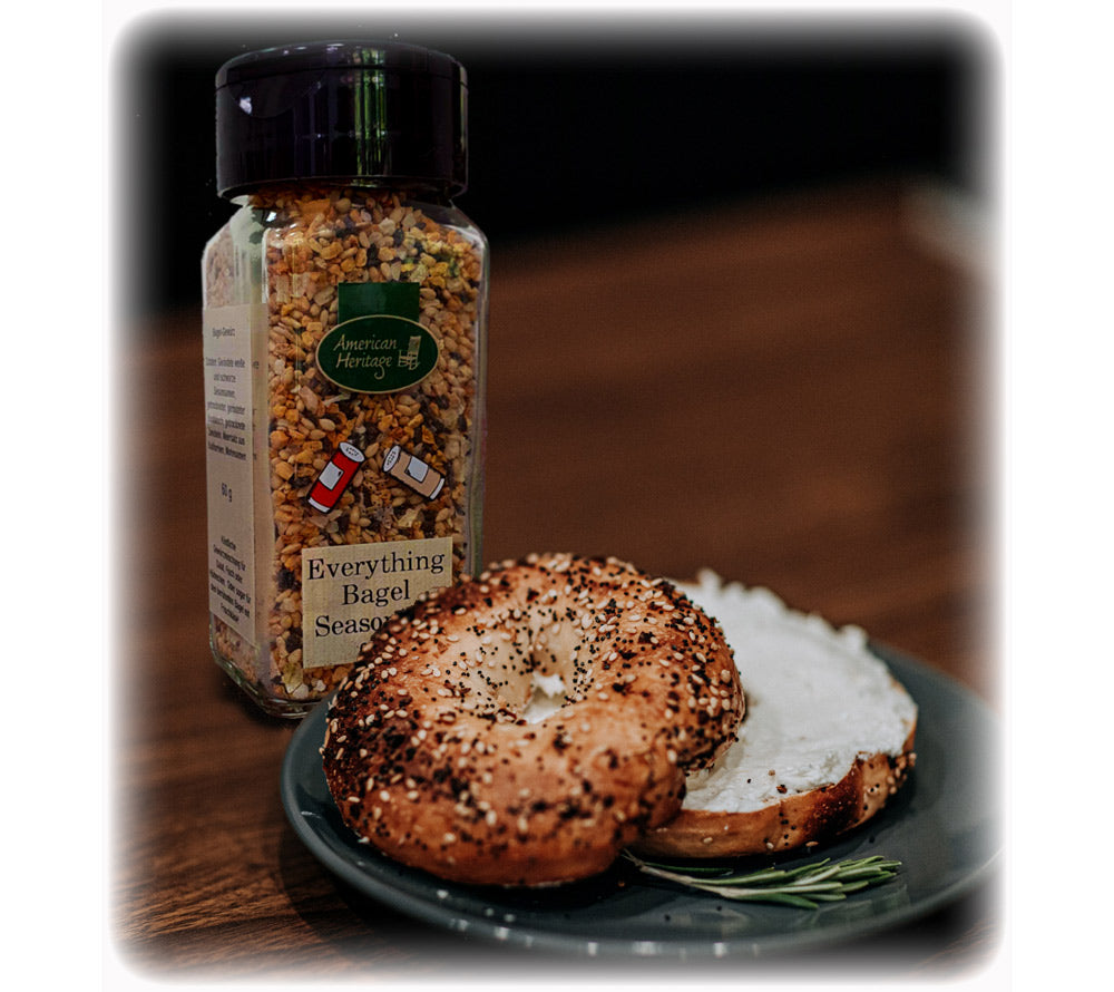 Everything Bagel Seasoning von American Heritage GmbH & Co. KG kaufen | Würzig mit einem Hauch Knoblauch | Ideal zu Käse, Sandwiches und Salaten