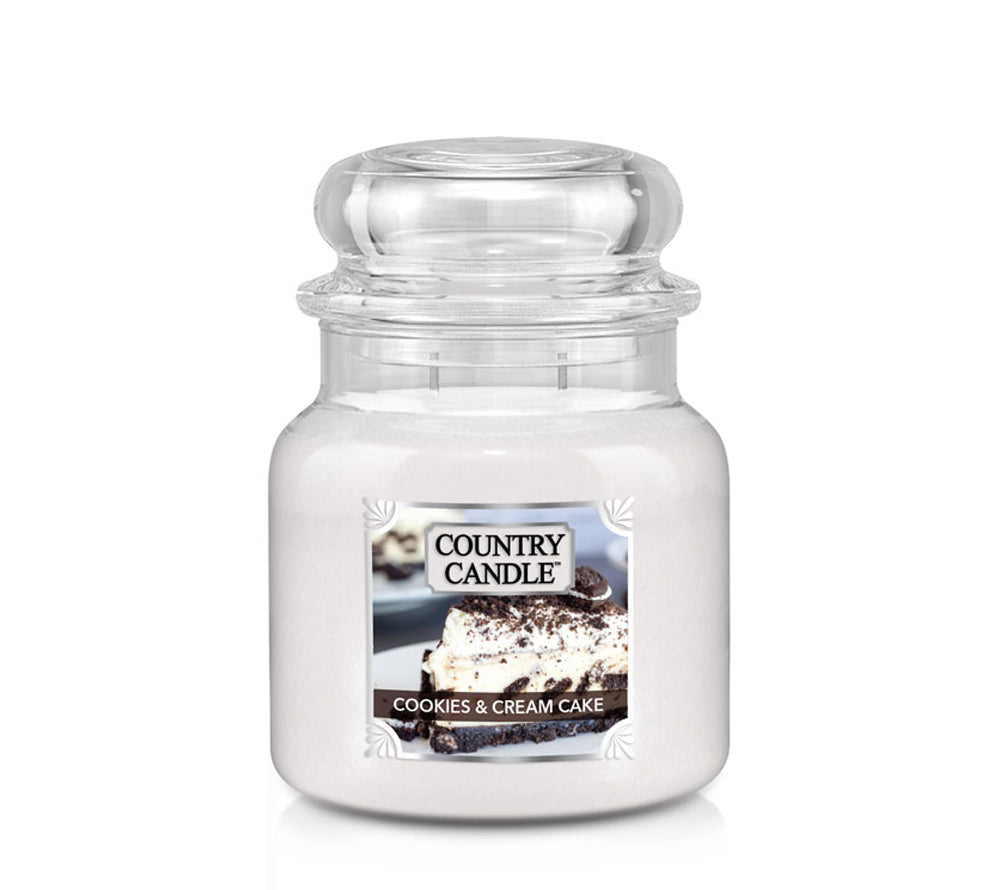 Country Jar Medium Cookies & Cream Cake von Country Candle kaufen | Duft: Süß, Vanille, Schokolade, Karamell | Brenndauer: 65-90 Stunden