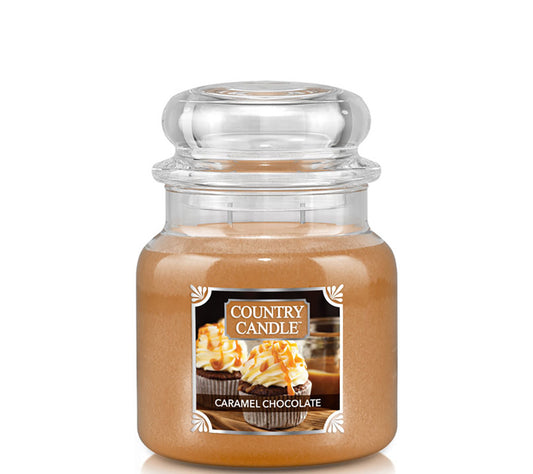 Country Jar Medium Caramel Chocolate von Country Candle kaufen | Duft: Schokoladig, karamellig, cremig, süß | Brenndauer: 65-90 Stunden 
