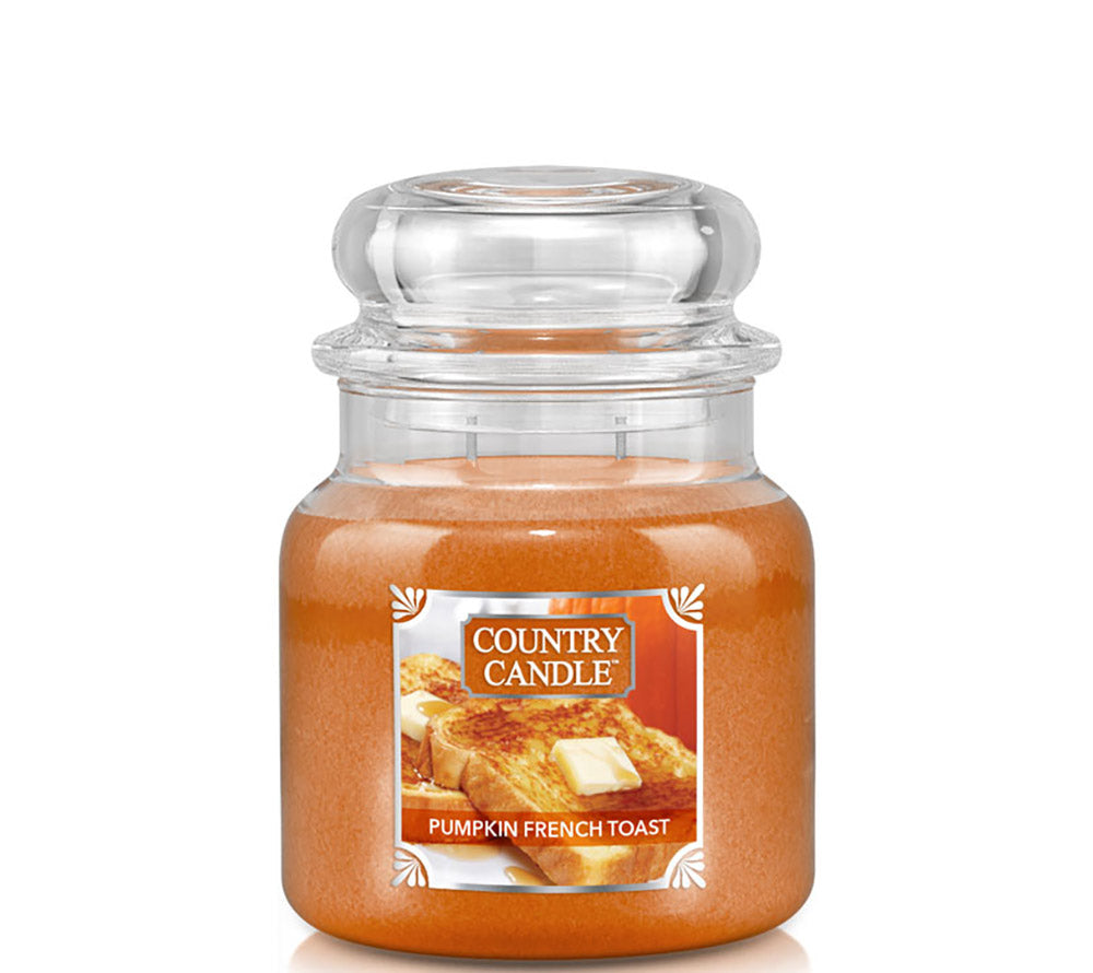 Country Jar Medium Pumpkin French Toast von Country Candle kaufen | Duft: Kürbis, Vanille, Toffee, Ahorn, Zimt | Brenndauer: 65-90 Stunden 