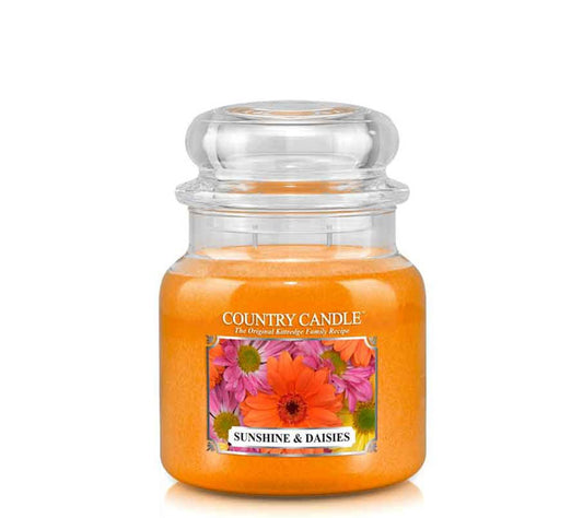 Country Jar Medium Sunshine & Daisies von Country Candle kaufen | Duft: floral, frisch, süß, sonnig, einladend | Brenndauer: 65-90 Stunden