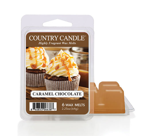 Country Wax Melts 6 pcs Caramel Chocolate von Country Candle kaufen | Duft: Schokoladig, karamellig, cremig, süß | Mehrmals schmelzbar