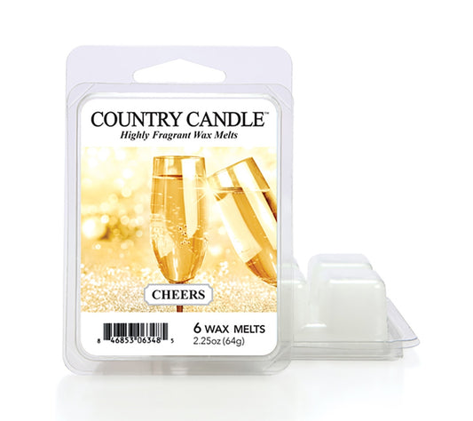 Country Wax Melts 6 pcs Cheers von Country Candle kaufen | Duft: Edel, spritzig, herb, verführerisch, elegant | Mehrmals schmelzbar 