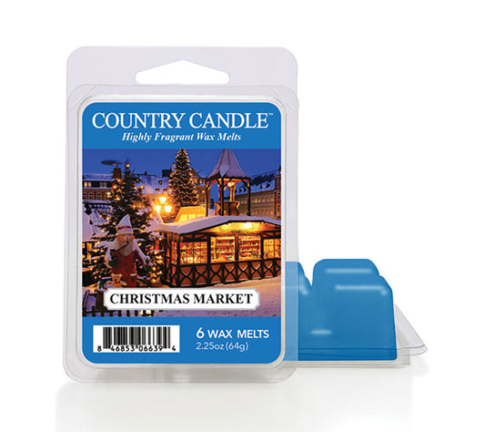 Country Wax Melts 6 pcs Christmas Market von Country Candle kaufen | Duft: Festlich, würzig, süß, zitrus, stimmungsvoll | Mehrmals schmelzbar