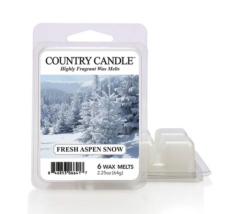 Country Wax Melts 6 pcs Fresh Aspen Snow von Country Candle kaufen | Duft: Frisch, holzig, blumig, winterlich | Mehrmals schmelzbar 