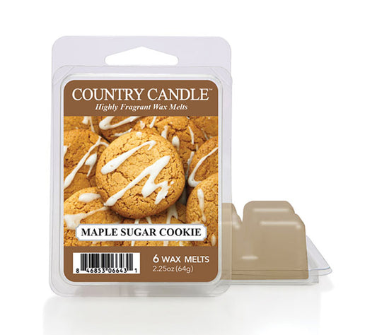 Country Wax Melts 6 pcs Maple Sugar Cookie von Country Candle kaufen | Duft: Herbstlich, cremig, süß, würzig | Mehrmals schmelzbar