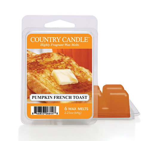 Country Wax Melts 6 pcs Pumpkin French Toast von Country Candle kaufen | Duft: Kürbis, Vanille, Toffee, Ahorn, Zimt | Mehrmals schmelzbar 