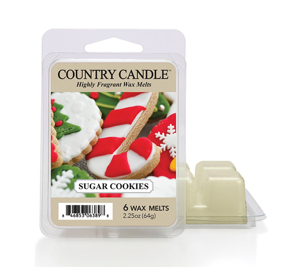 Country Wax Melts 6 pcs Sugar Cookies von Country Candle kaufen | Duft: Süß, vanillig, schokoladig, karamellig | Mehrmals schmelzbar