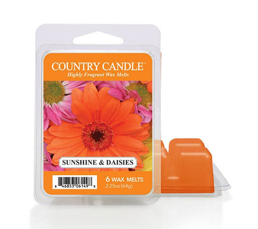 Country Wax Melts 6 pcs Sunshine & Daisies von Country Candle kaufen | Duft: Blumig, frisch, süß, vielschichtig, fröhlich | Mehrmals schmelzbar 