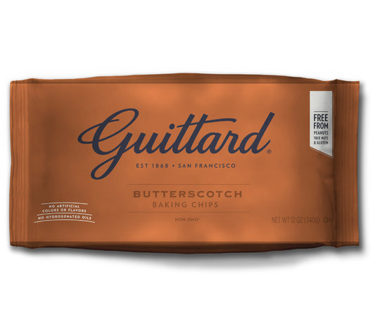 Butterscotch Chocolate Chips von Guittard Chocolate Company kaufen | Schokolade mit süßem Butterscotch und Vanille | Ideal zum Backen