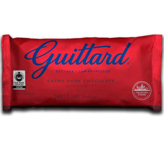 Extra Dark Chocolate Chips von Guittard Chocolate Company kaufen | Feinste, dunkle Chocolate Chips | Ideal zum Backen