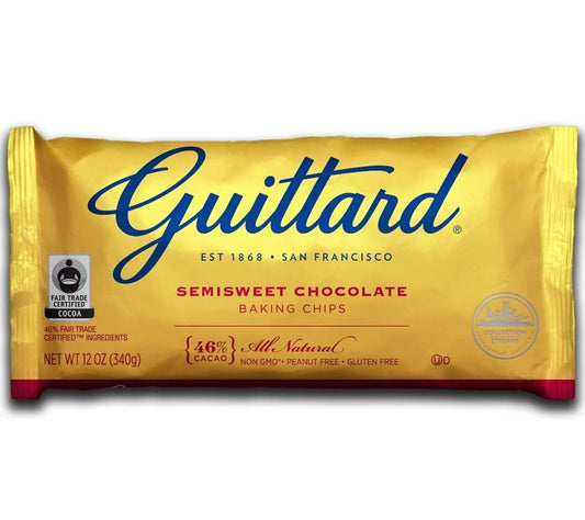 Semi Sweet Chocolate Chips von Guittard Chocolate Company kaufen | Intensives Schokoladenaroma mit Vanille | Perfekt zum Backen von Kuchen