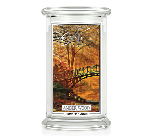 Kringle Jar Large Amber Wood von Kringle Candle kaufen | Duft: Zimtig, würzig, Vanille, holzig | Brenndauer: 100 Stunden