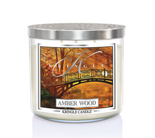 14.5oz Soy Jar Amber Wood