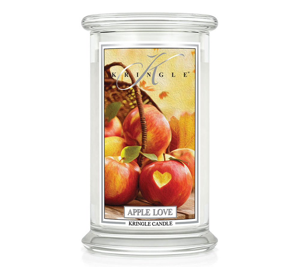 Kringle Jar Large Apple Love von Kringle Candle kaufen | Duft: Fruchitg, Süß, Apfel, Holunder, Zitrone | Brenndauer: 100 Stunden 