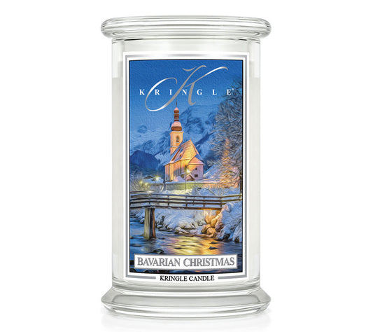 Kringle Jar Large Bavarian Christmas von Kringle Candle kaufen | Duft: Frisch, fruchtig, Wäsche, Zitrus, Frost | Brenndauer: 100 Stunden 