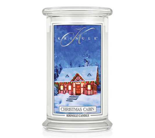 Kringle Jar Large Christmas Cabin von Kringle Candle kaufen | Duft: Frisch, Männlich, Zimtig, Zitrus, Holz | Brenndauer: 100 Stunden