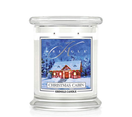 Kringle Jar Medium Christmas Cabin von Kringle Candle kaufen | Duft: Frisch, Männlich, Zimtig, Zitrus, Holz | Brenndauer: 75 Stunden