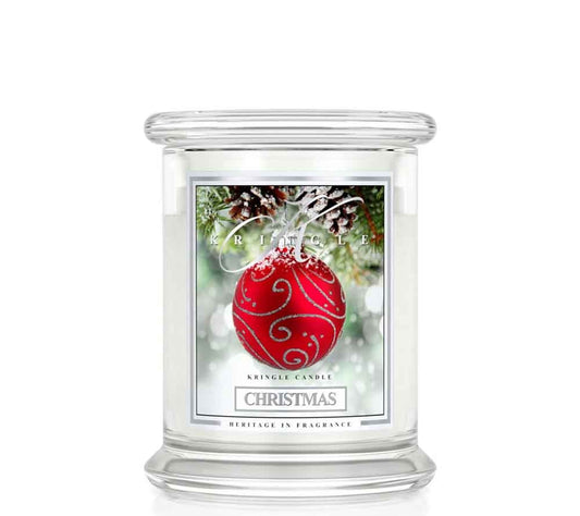 Kringle Jar Medium Christmas von Kringle Candle kaufen | Duft: Tannennadeln, Zedernholz, Sandelholz, natürlich | Brenndauer: 75 Stunden