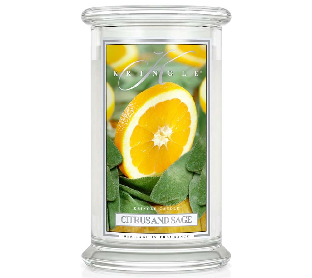 Kringle Jar Large Citrus and Sage kaufen | Duft: Zitrus, Kräuter, Sandelholz, Patschuli, Tonkabohne | Brenndauer: 100 Stunden 