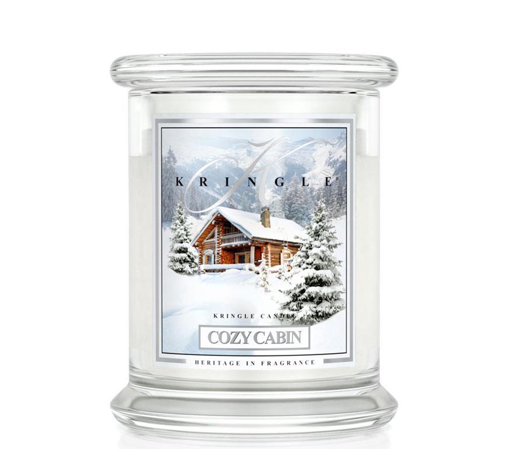Kringle Jar Medium Cozy Cabin von Kringle Candle kaufen | Duft: Brauner Zucker, Vanille, Zimt, Holz | Brenndauer: 75 Stunden