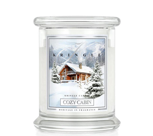 Kringle Jar Medium Cozy Cabin von Kringle Candle kaufen | Duft: Brauner Zucker, Vanille, Zimt, Holz | Brenndauer: 75 Stunden