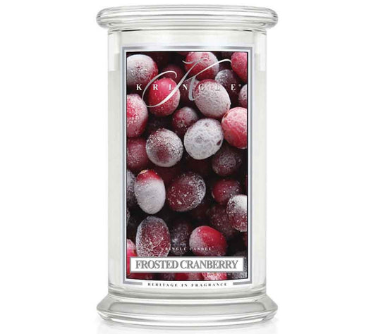 Kringle Jar Large Frosted Cranberry