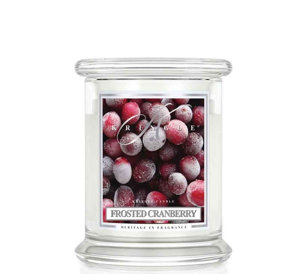 Kringle Jar Medium Frosted Cranberry