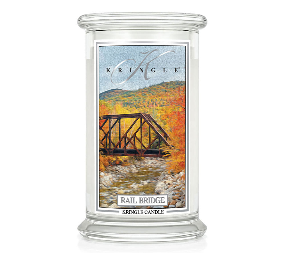 Kringle Jar Large Rail Bridge von Kringle Candle kaufen | Duft: Blumig, Frisch, Maskulin, Zitrus | Brenndauer: 100 Stunden
