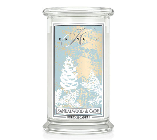 Kringle Jar Large Sandalwood & Cade von Kringle Candle kaufen | Duft: Frisch, Maskulin, Zimt, Eukalyptus | Brenndauer: 100 Stunden 
