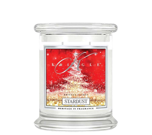 Kringle Jar Medium Stardust von Kringle Candle kaufen | Duft: Festlich, leicht, goldschimmernd, tief, edel | Brenndauer: 75 Stunden 