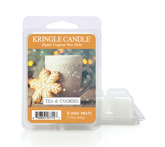 Kringle Wax Melts 6 pcs Tea & Cookies von Kringle Candle kaufen | Duft: Blumig, Süß, Vanille, Zimt, Marshmallow | Mehrmals schmelzbar