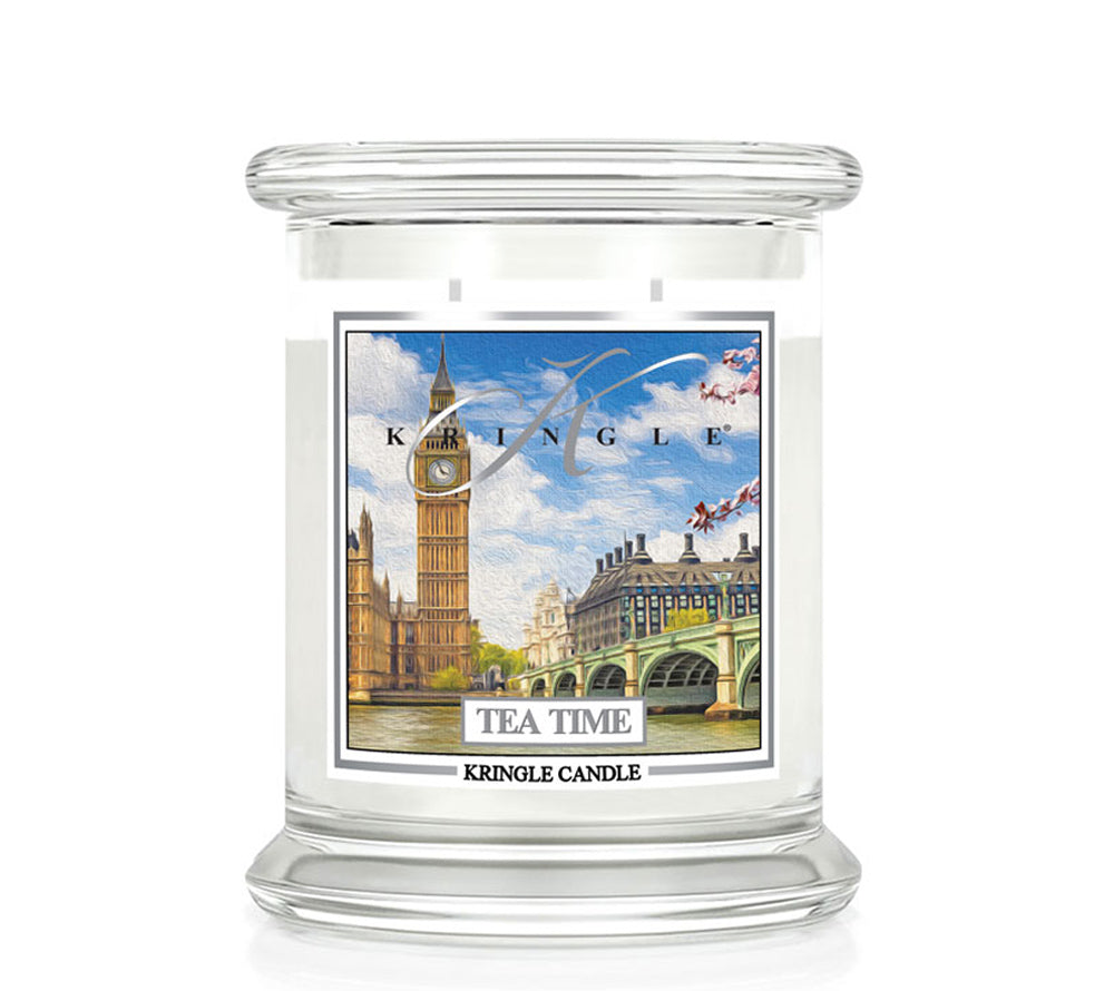 Kringle Jar Medium Tea Time von Kringle Candle kaufen | Duft: Zimt, fruchtig, Nelken, Orange, Kardamon | Brenndauer: 75 Stunden 