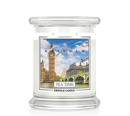 Kringle Jar Medium Tea Time von Kringle Candle kaufen | Duft: Zimt, fruchtig, Nelken, Orange, Kardamon | Brenndauer: 75 Stunden 