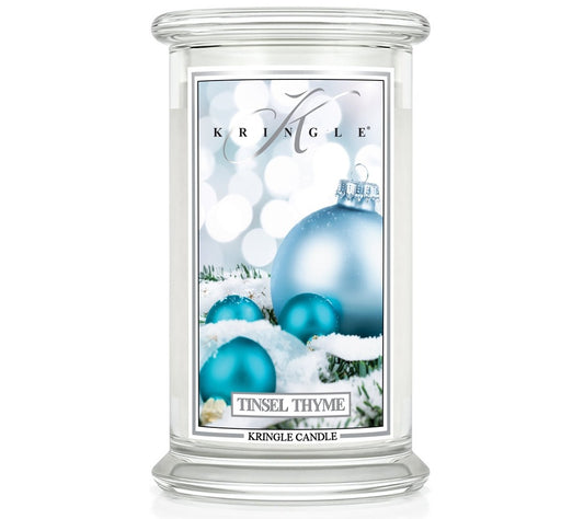 Kringle Jar Large Tinsel Thyme von Kringle Candle kaufen | Duft: winterlich, waldig, aromarisch, fruchtig festlich | Brenndauer: 100 Stunden