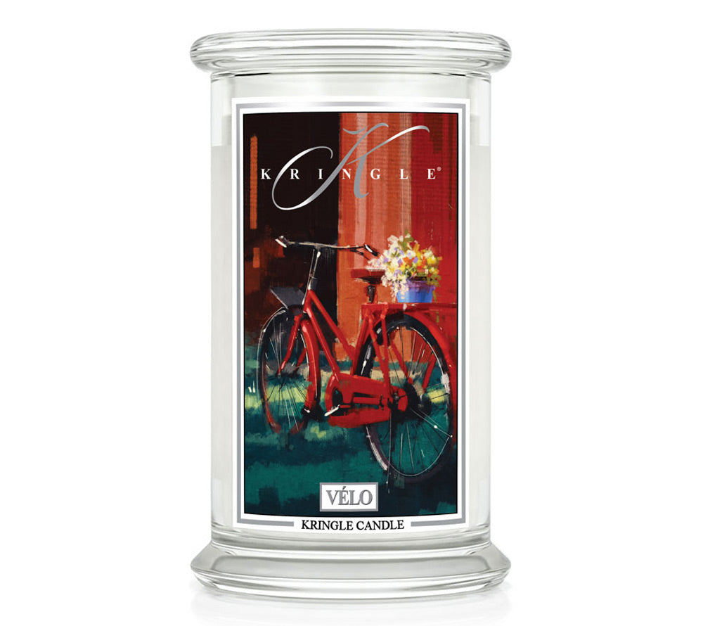 Kringle Jar Large Velo von Kringle Candle kaufen | Duft: Blumig, Frisch, Maskulin, Sandelholz | Brenndauer: 100 Stunden