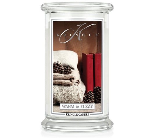 Kringle Jar Large Warm & Fuzzy von Kringle Candle kaufen | Duft: Warm, holzig, blumig, beruhigend, behaglich | Brenndauer: 100 Stunden